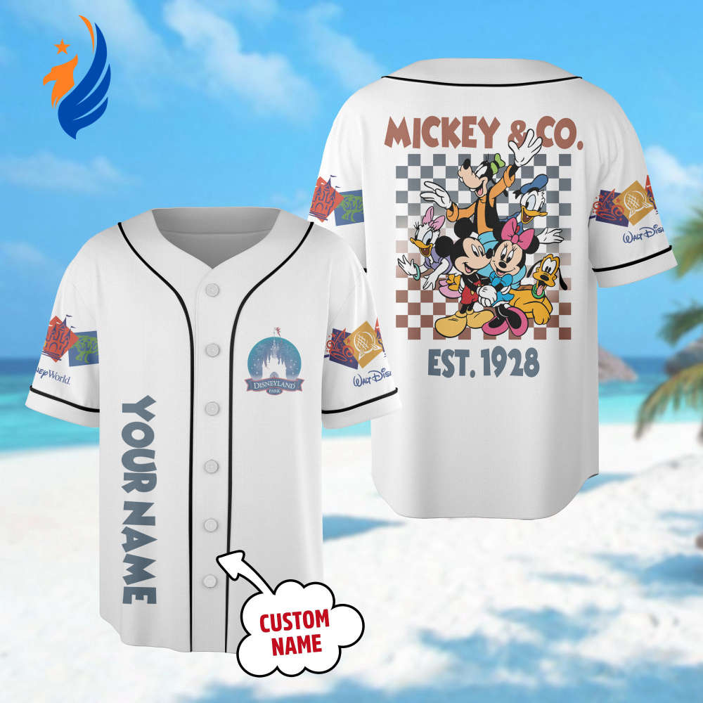 Personalized Mickey and Friends Baseball & Basketball Jerseys – Perfect Gift for Kids & Adults - Bafud