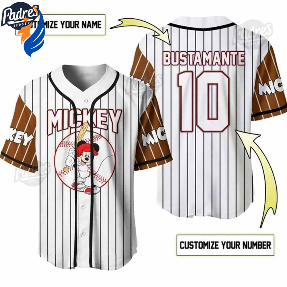 Personalized Mickey Mouse Baseball Jersey – Disney 3D Custom Design - Bafud