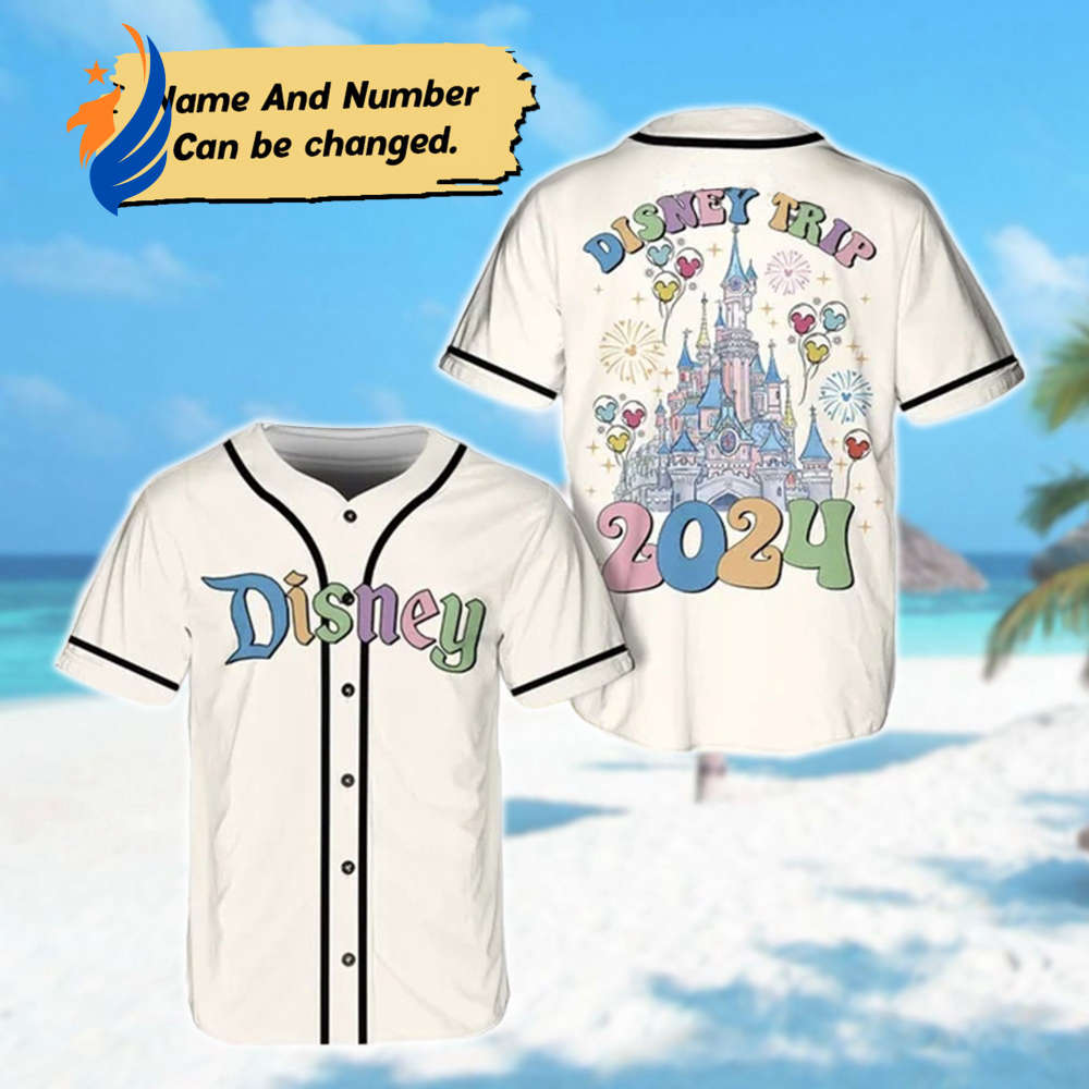 Personalized Mickey Mouse Baseball Jersey: Castle Basketball Team Shirt for Magical Kingdom Trip & Kid s Birthday Outfit - Bafud
