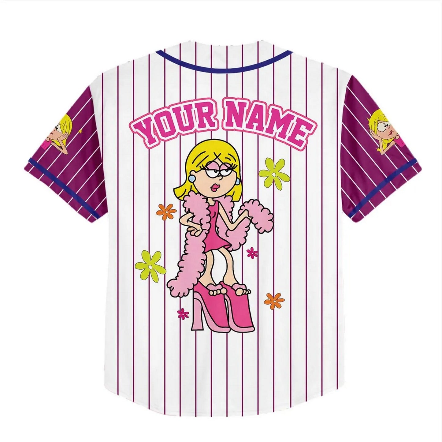 Custom Name And Number Disney Lizzie Mcguire Baseball Jersey