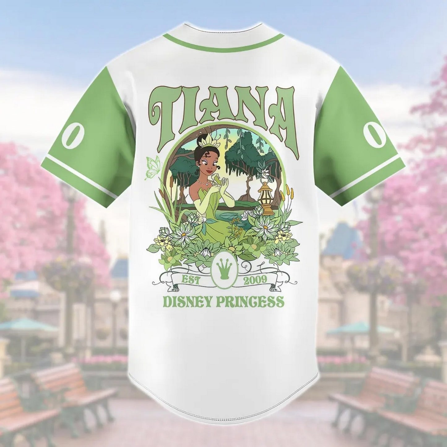 Custom Name And Number Disney Princess Tiana And The Frog Est.2009 Baseball Jersey