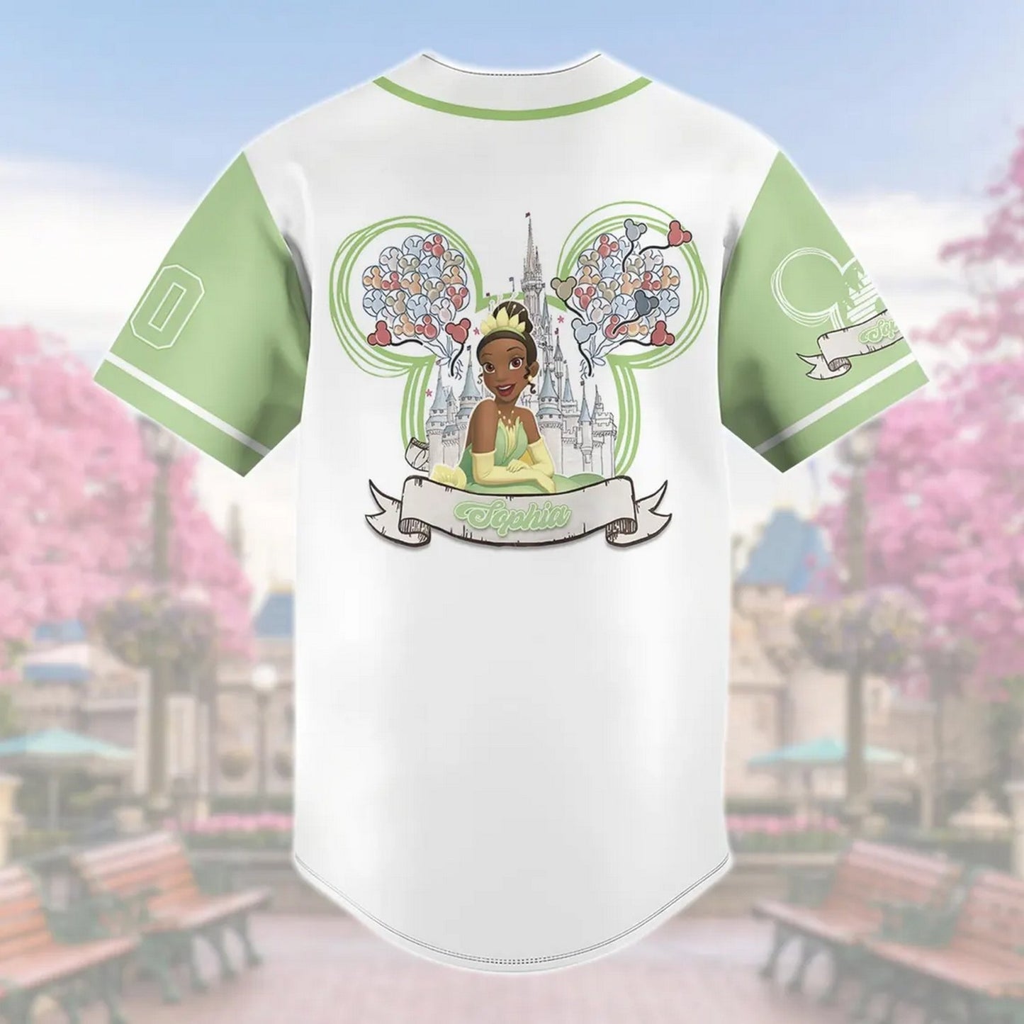 Custom Name And Number Walt Disney World Princess Tiana And The Frog Baseball Jersey