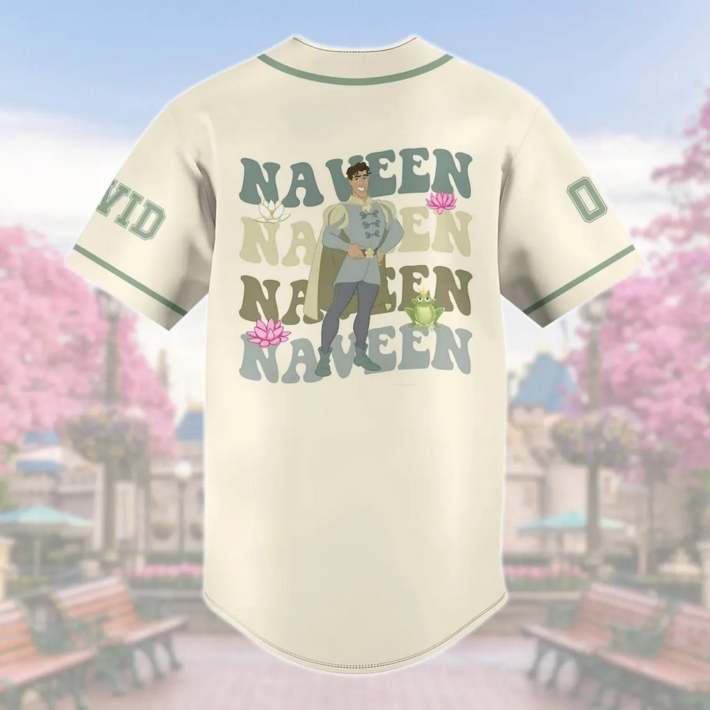 Custom Name And Numbervdisney Princess And The Frog Prince Naveen Baseball Jersey