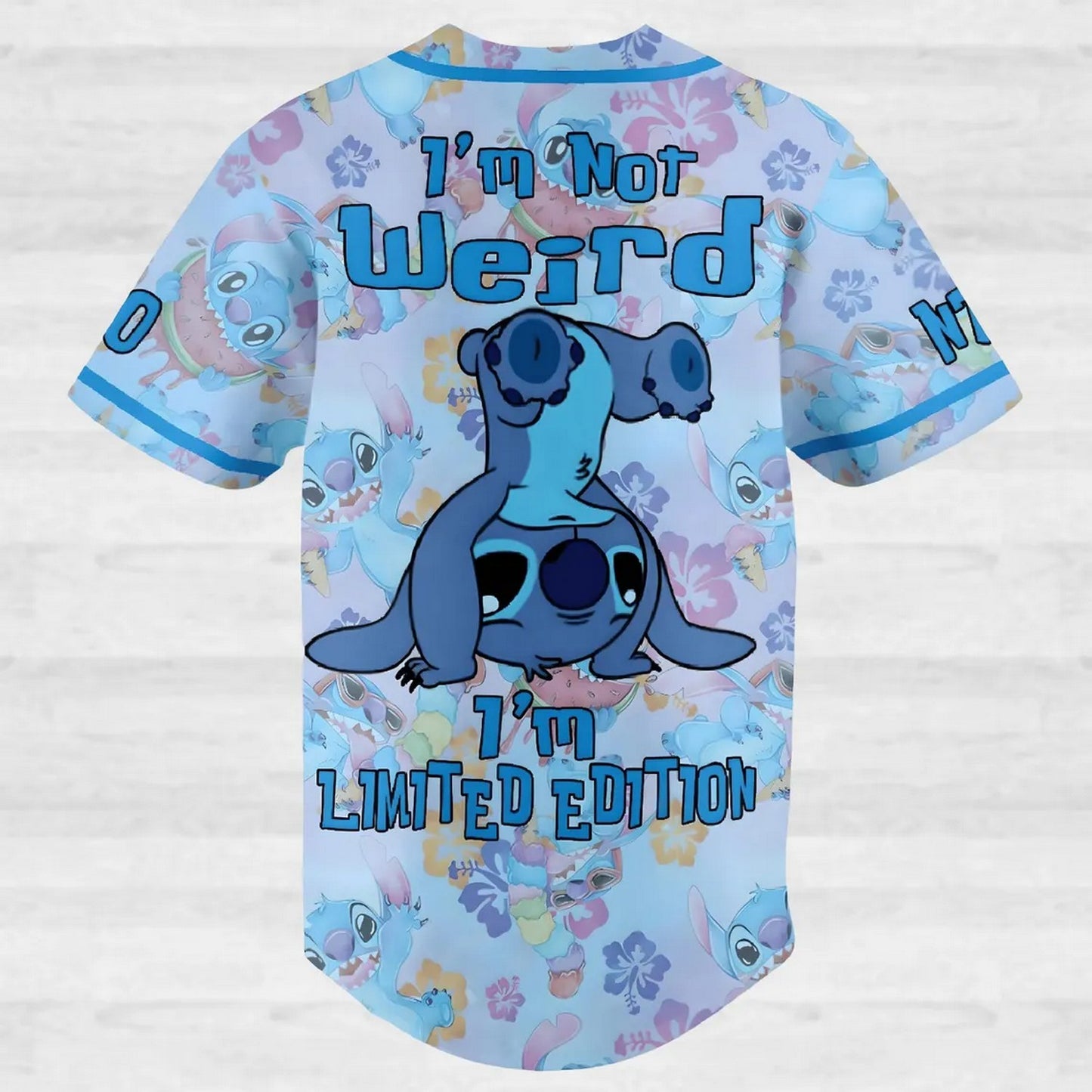 Custom Name Disney Stitch I'm Not Weird I'm Limited Edition Baseball Jersey