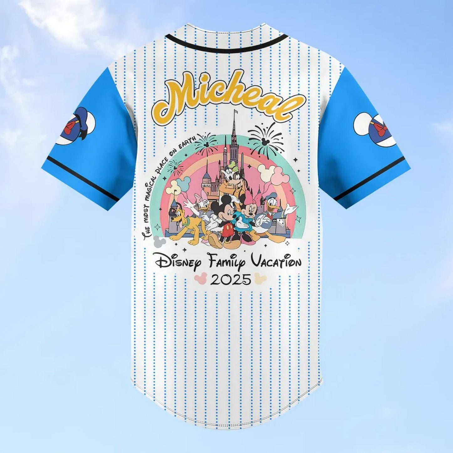 Custom Name Donald Disney Family Vacation 2025 Baseball Jersey