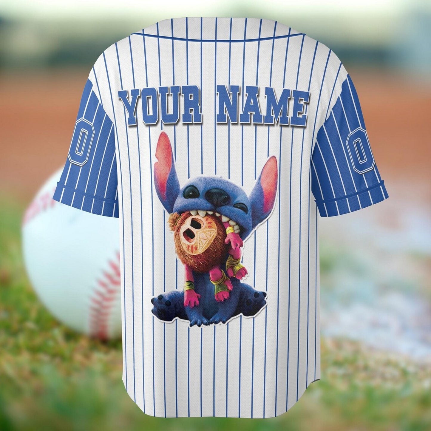 Custom Name Funny Stitch Glass Hight Heel Baseball Jersey
