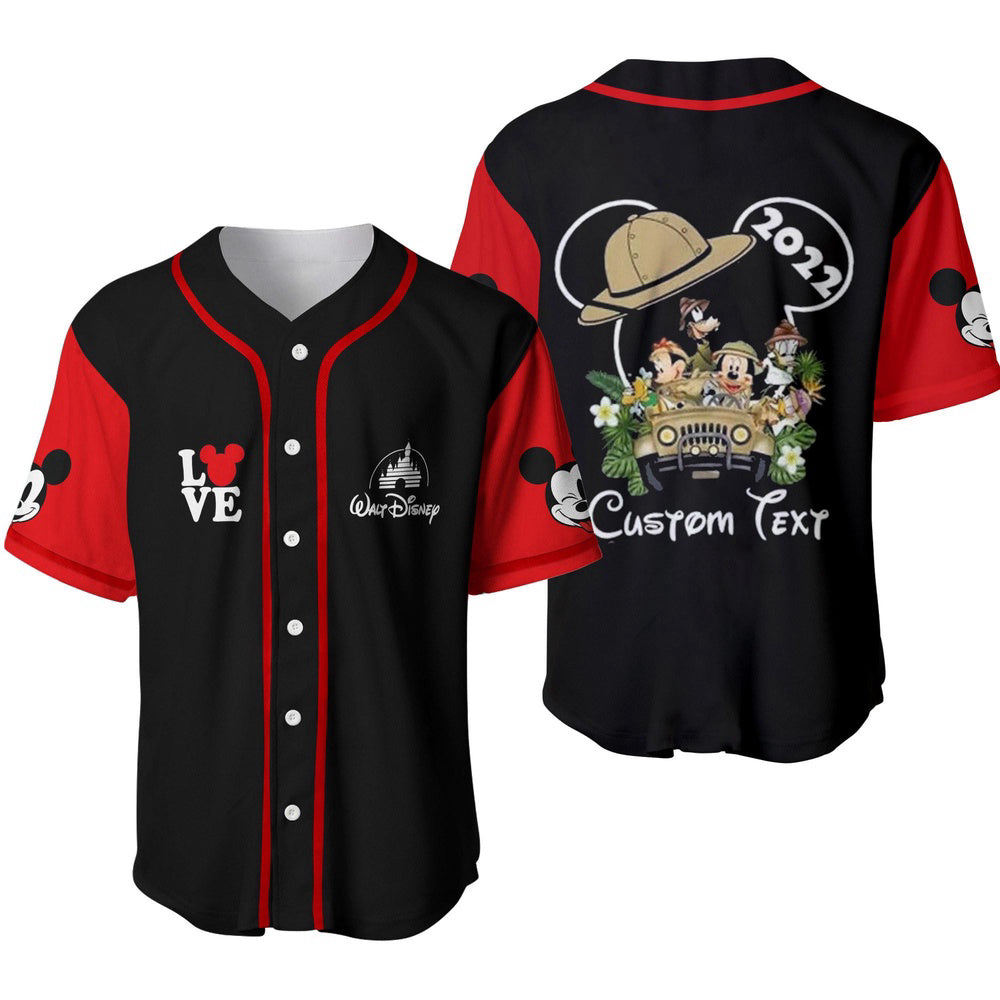 Personalized Mickey And Friends Baseball Jersey Shirt - Disney Trip Cartoon Love Mickey Design - Bafud