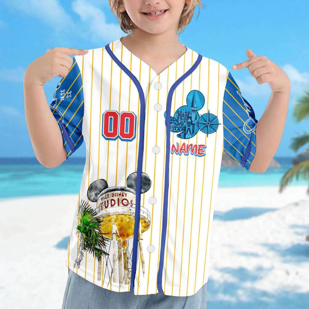 Custom Parc Walt Studios Baseball Jersey - Mickey Mouse Team Shirt for Magic Kingdom Theme Park - Perfect for Family Trip - Bafud
