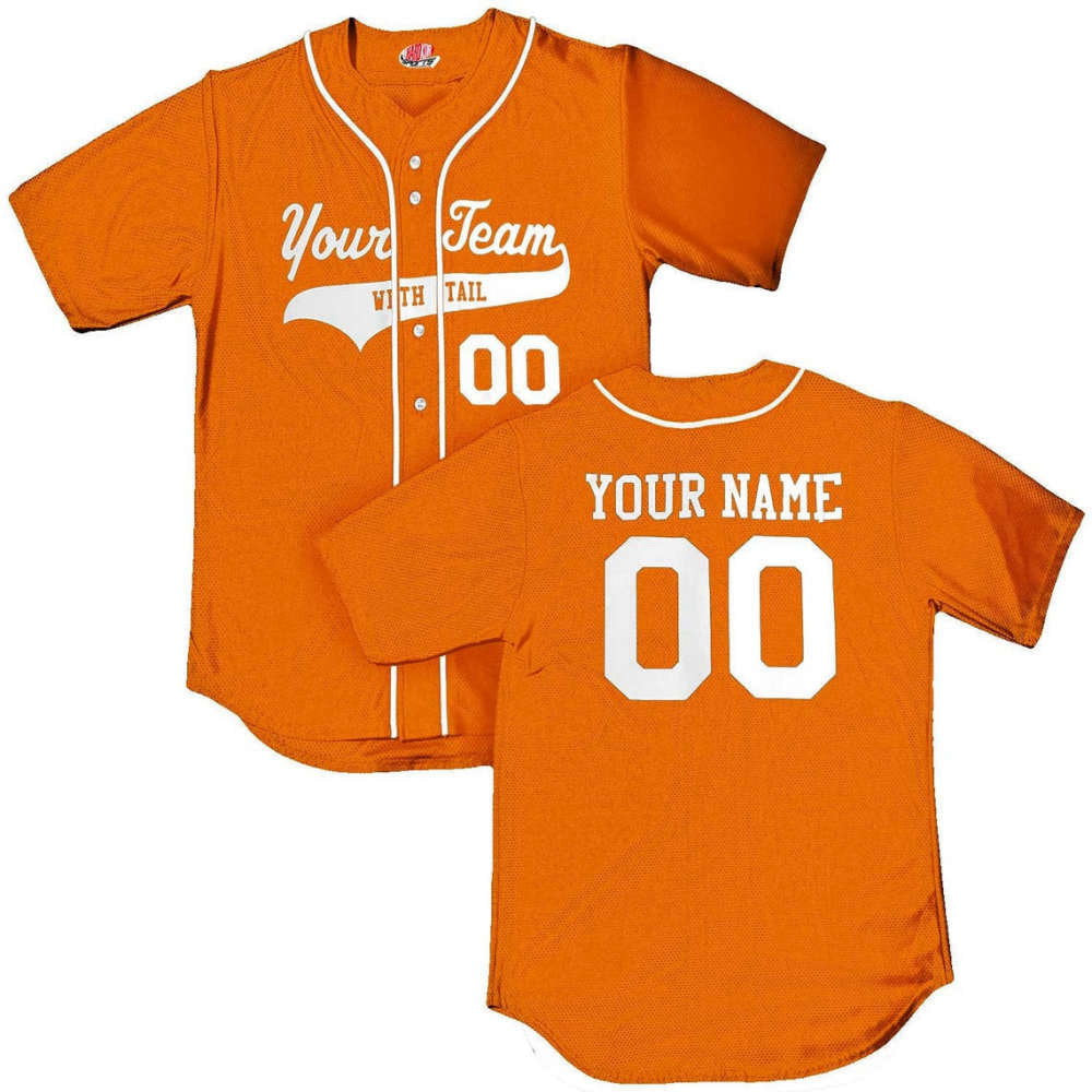 Custom Team Jesus Orange Baseball Jersey Colorful Adult Unisex S-5XL Full Size
