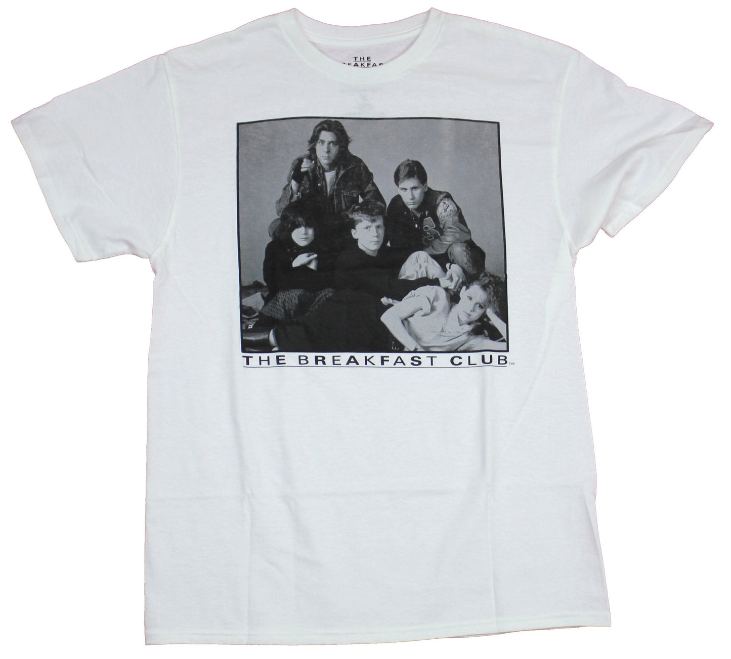 The Breakfast Club Mens T-Shirt - B & W Group Photo Image