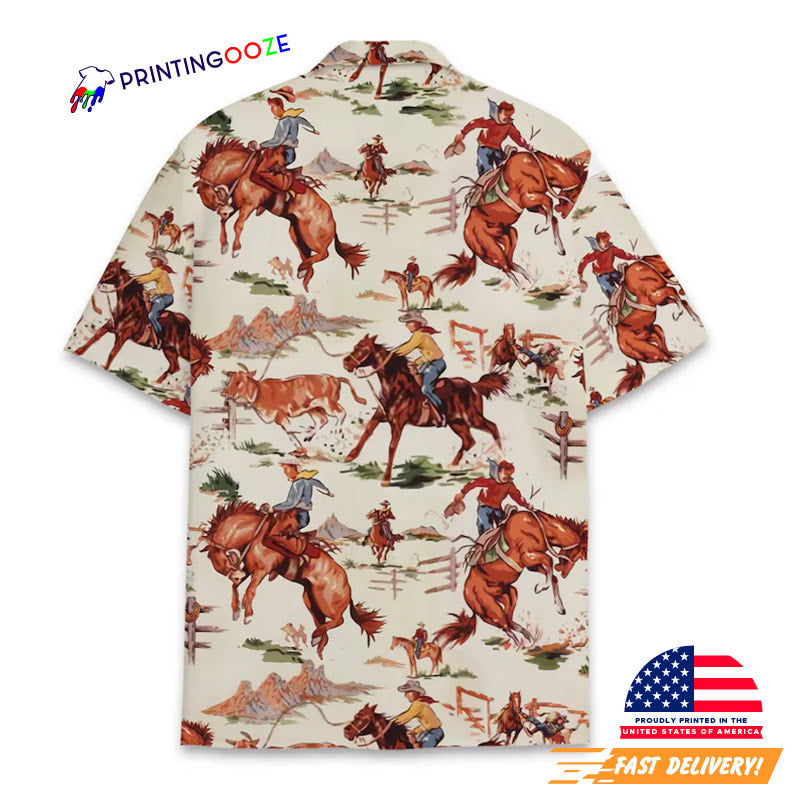 Dallas Cowgirl, Western Cowboy Hawaiian Shirt