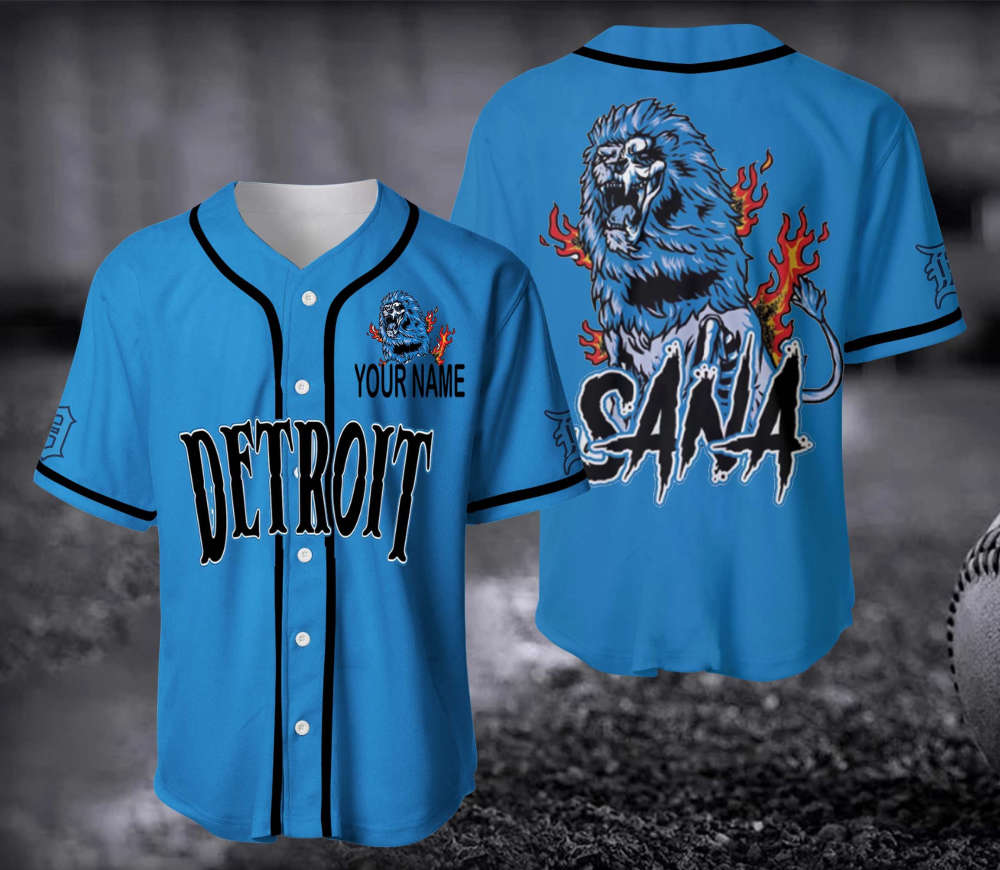 Detroit Sana Football Baseball Jersey - Aopprinter