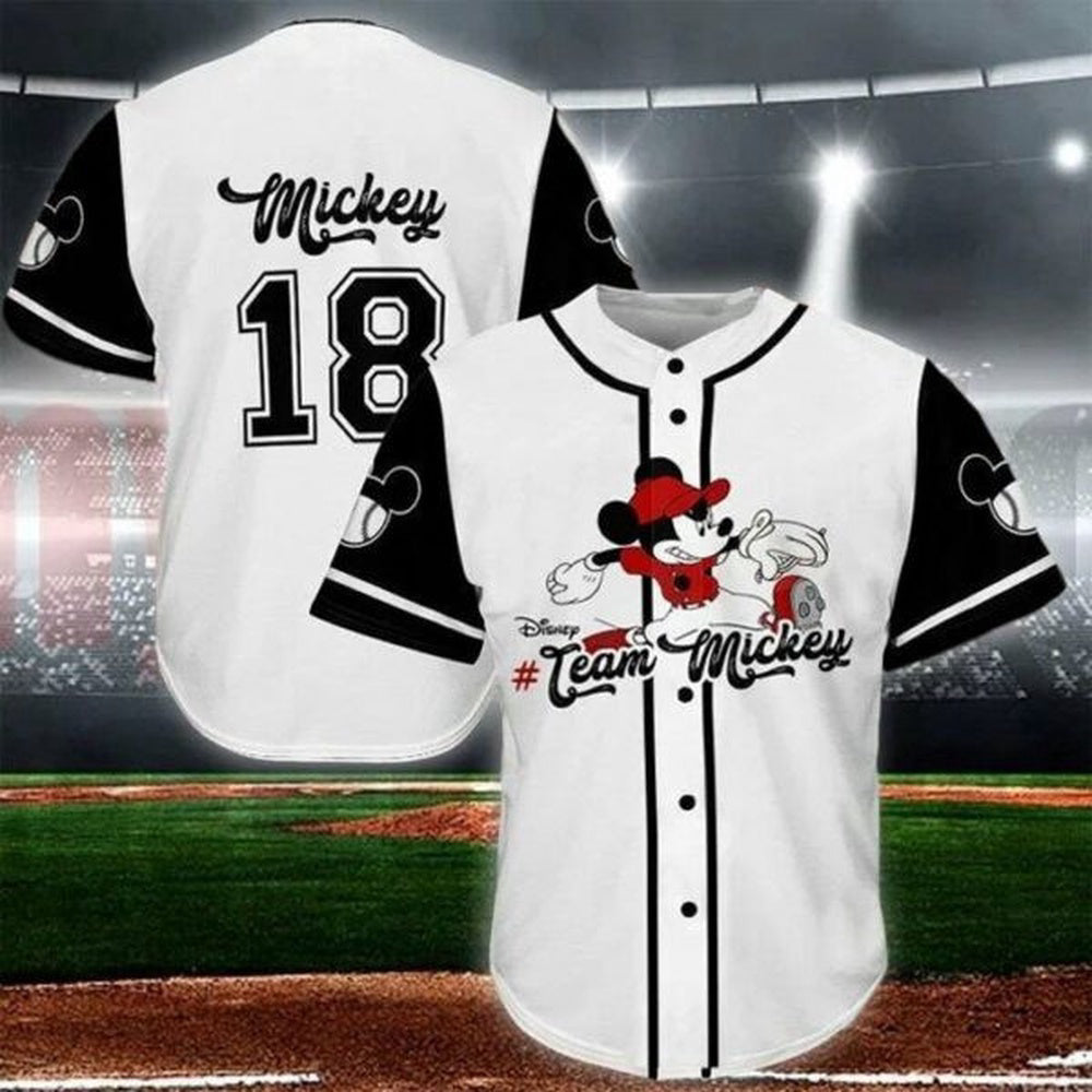 Disney Mickey Mouse Player Baseball Jersey - Perfect Gift for Mickey Mouse Lover - Bafud