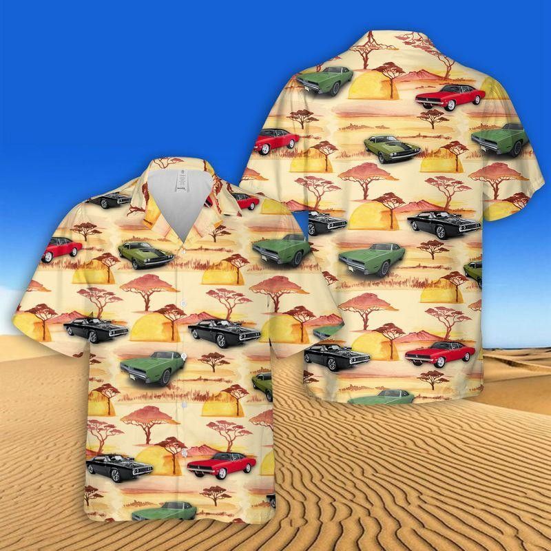 Driving Through Nostalgia with Retro Cars Hawaiian Shirt