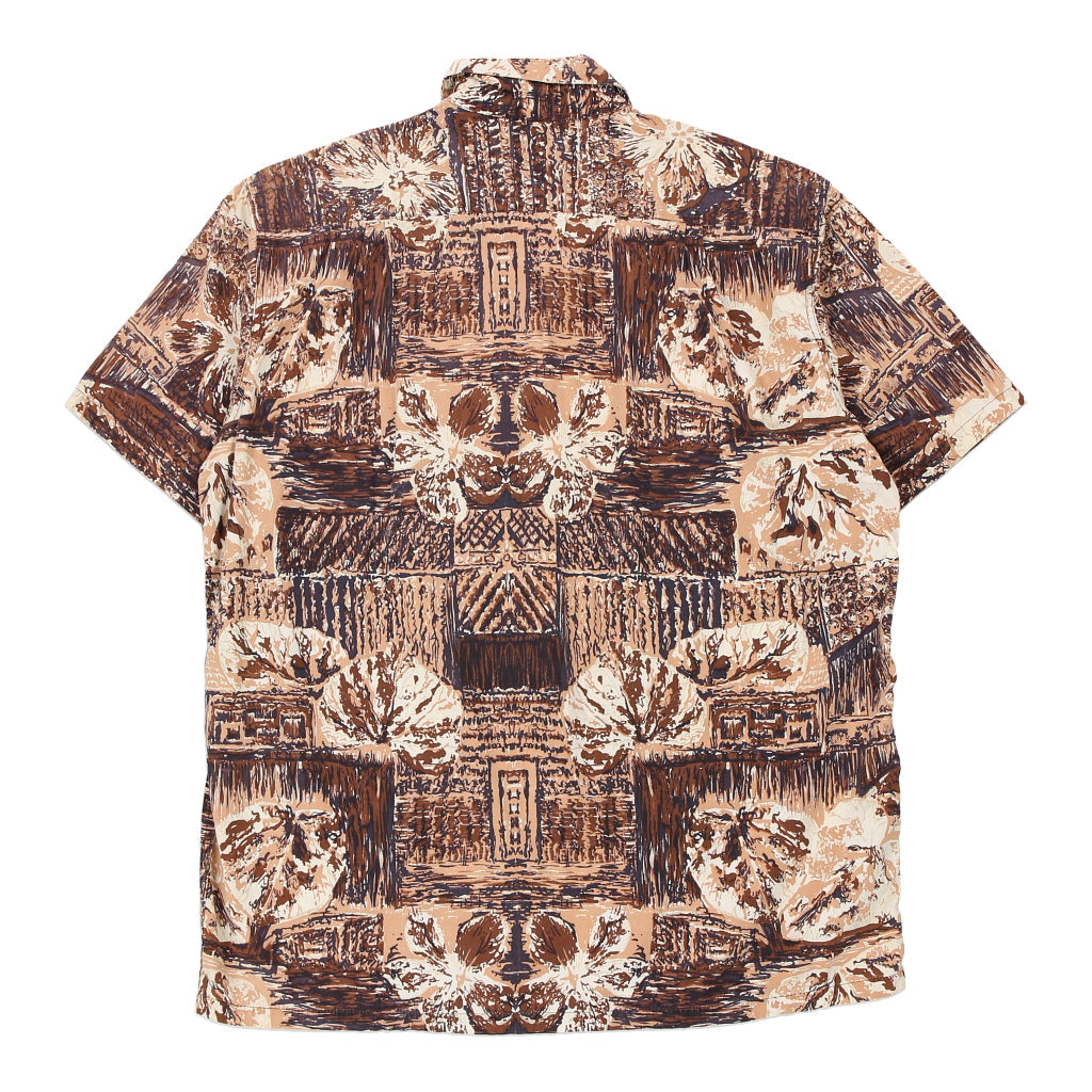 Unbranded Hawaiian Shirt - XL Brown Cotton