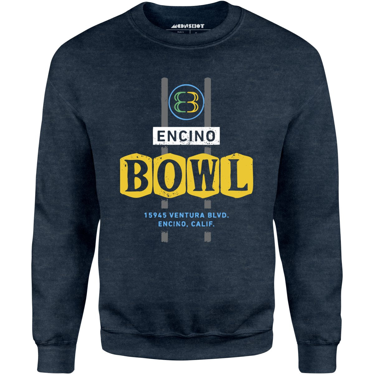 Encino Bowl - Encino, CA - Vintage Bowling Alley - Unisex Sweatshirt