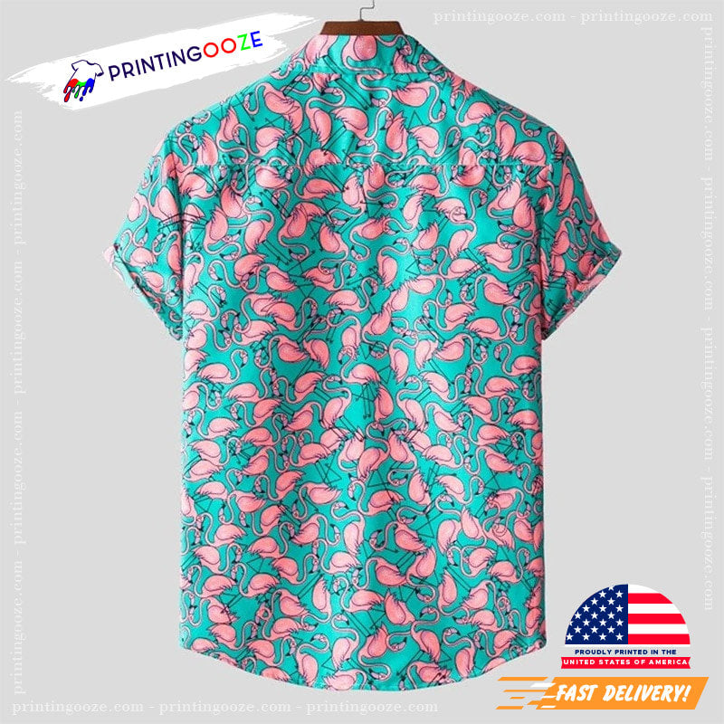 Flamingos Beach Hawaiian Shirt
