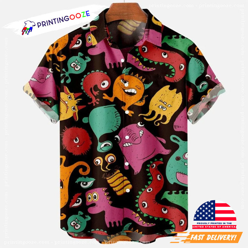 Funny Devil Printed Halloween Hawaiian Shirt