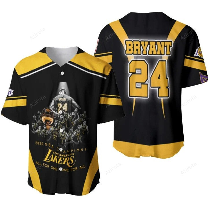Los Angeles Lakers Kobe Bryant 24 Legendary Captain 2020 Nba Champions All For One One For All 3 D De