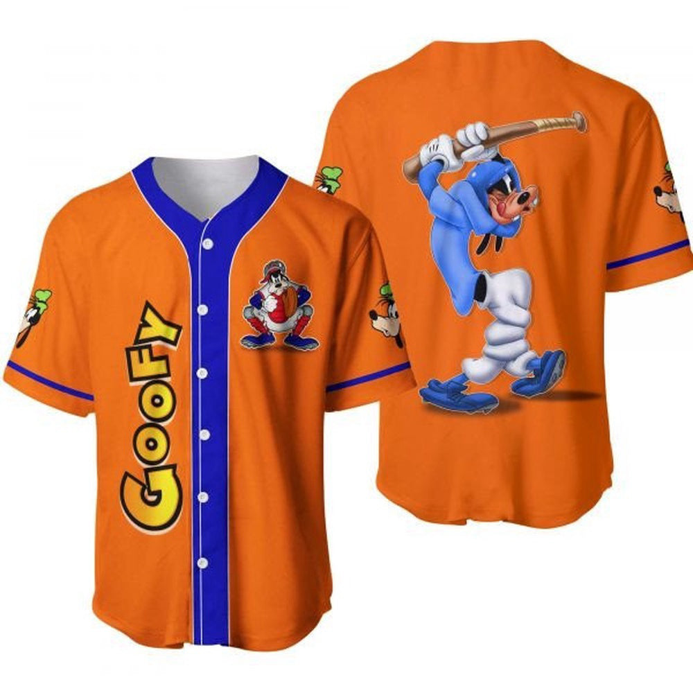 Goofy Mickey Mouse Disney Cartoon Baseball Jersey: Fun Gift for Disney Lovers - Limited Edition - Bafud