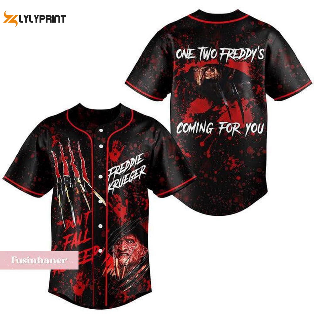 Halloween Freddy Krueger Jersey, Horror Movie Baseball Jersey - lylyprint.com
