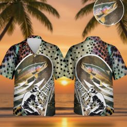 Hawaii Fishing Shirts for Men - Tropical Fish Button Down Short Sleeve Hawaiian Shirt
