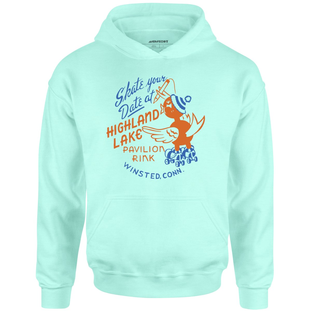 Highland Lake Pavilion Rink - Winsted, CT - Vintage Roller Rink - Unisex Hoodie