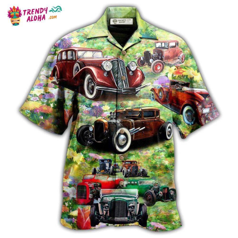 Hot Rod Car Life Is Too Short To Drive Boring Cars Hawaiian Shirt - Trendy Aloha