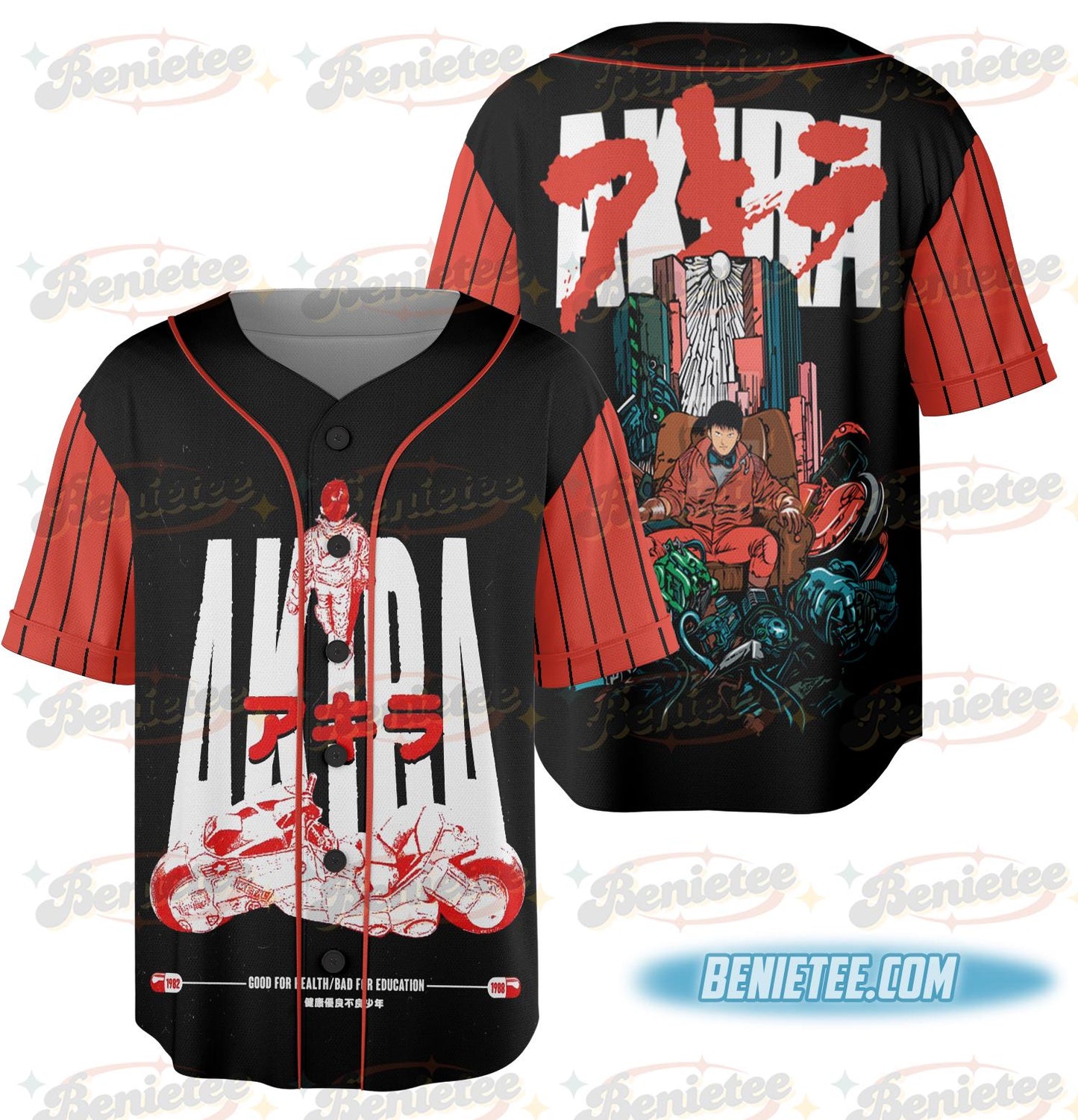 Vintage Inspired Neo Tokyo Tetsuo Anime Jersey, Japanese Weird Cyberpunk Culture Jersey