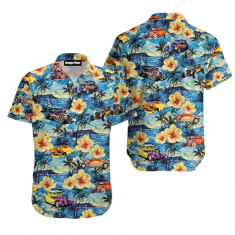 Island Aloha Adventure with Cars in Hawaiian Shirt