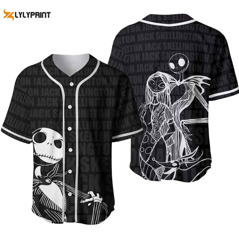 Jack Skellington All Over Print Baseball Jersey - lylyprint.com