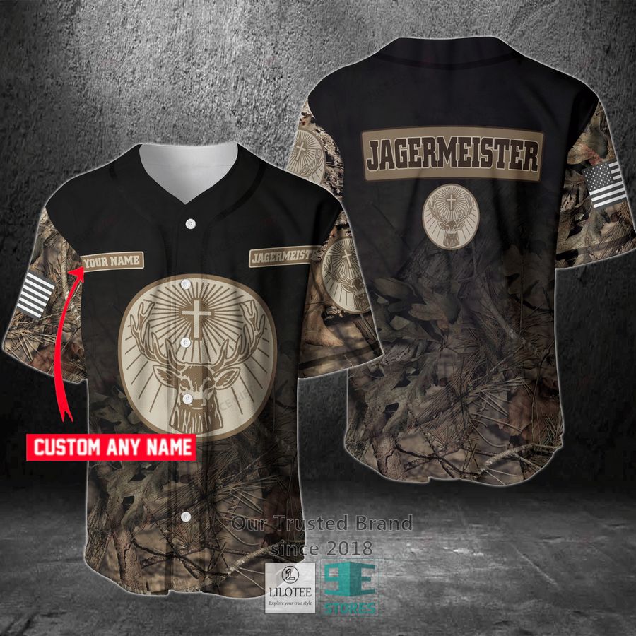 Jagermeister Your Name Hunting Baseball Jersey