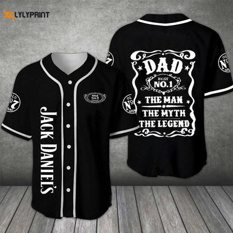 JD Dad The Man The Myth The Legend All Over Print Unisex Baseball Jersey - lylyprint.com