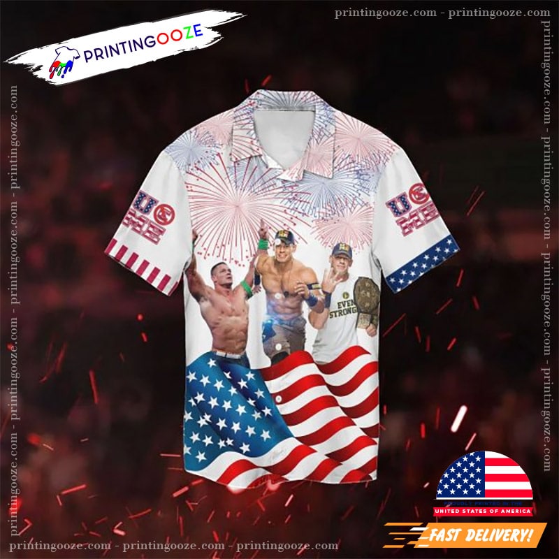 John Cena Wrestling Independence Day Hawaiian Shirt