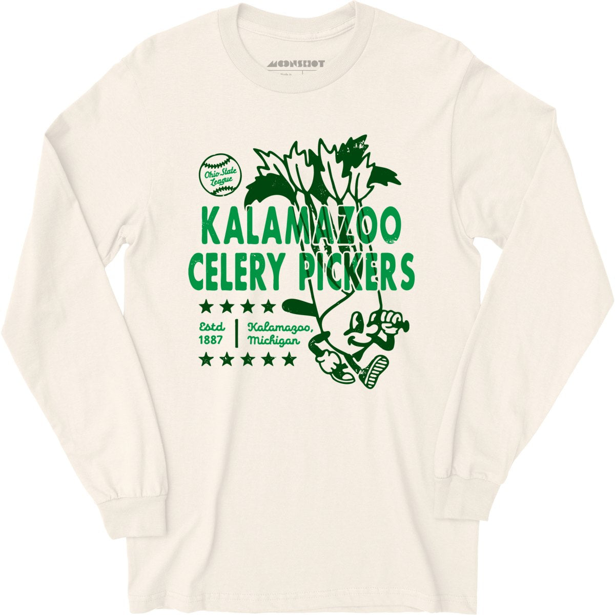 Kalamazoo Celery Pickers - Michigan - Vintage Defunct Baseball Teams - Long Sleeve T-Shirt