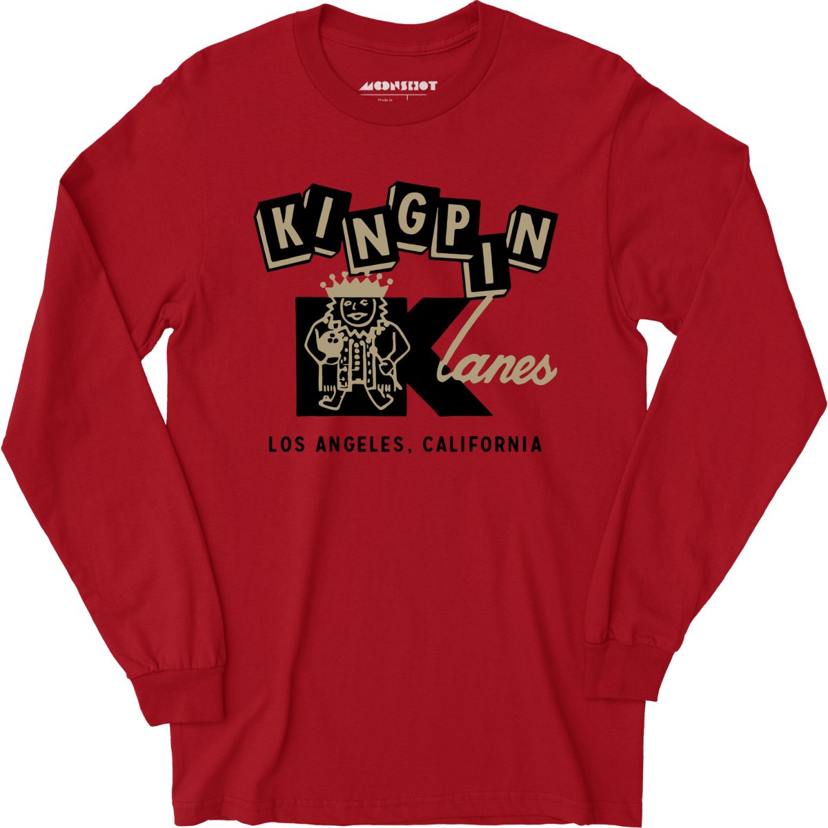 Kingpin Lanes - Los Angeles, CA - Vintage Bowling Alley - Long Sleeve T-Shirt