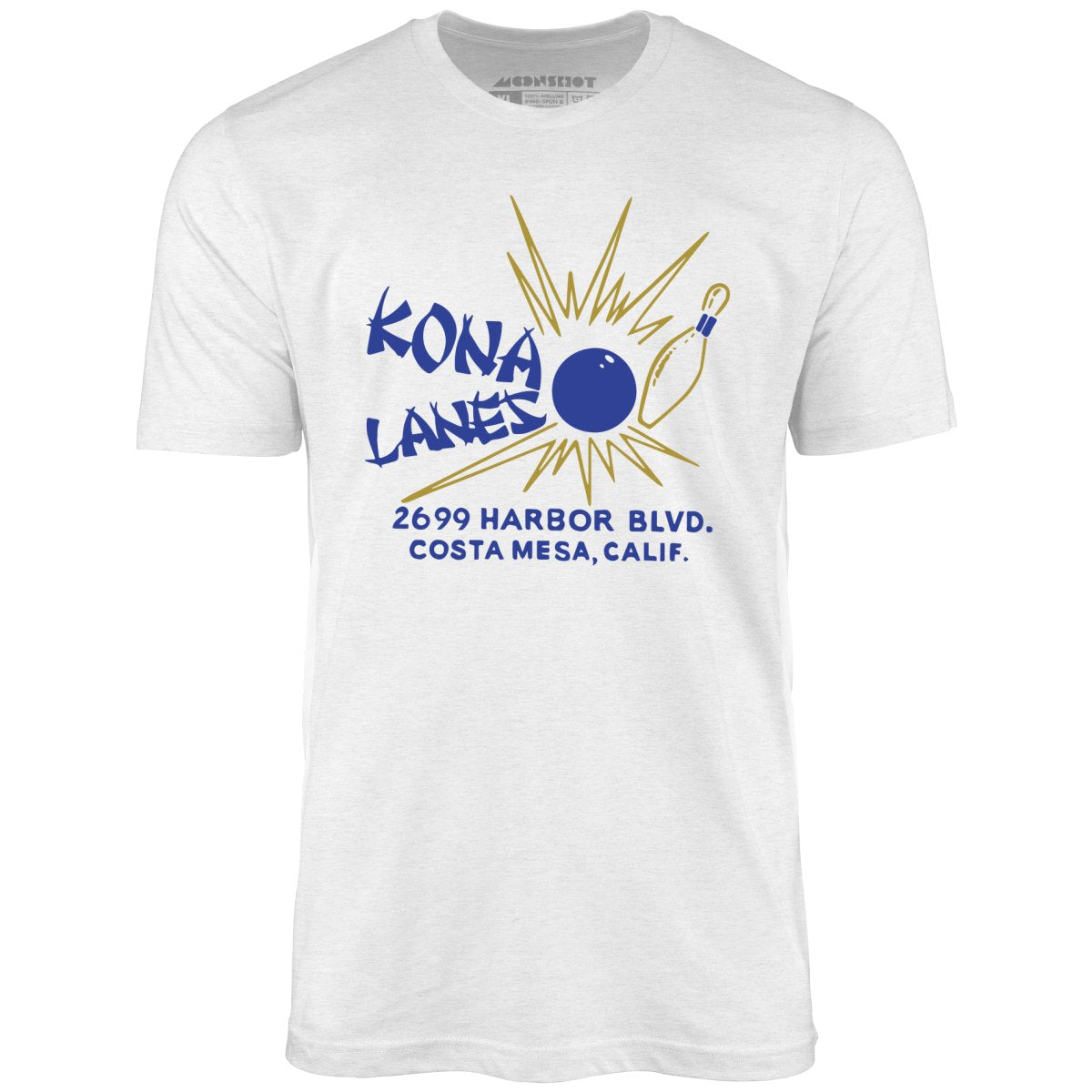 Kona Lanes v2 - Costa Mesa, CA - Vintage Bowling Alley - Unisex T-Shirt