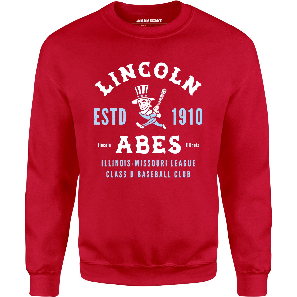 Lincoln Abes - Illinois - Vintage Defunct Baseball Teams - Unisex Sweatshirt