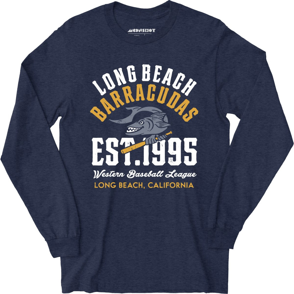 Long Beach Barracudas - California - Vintage Defunct Baseball Teams - Long Sleeve T-Shirt