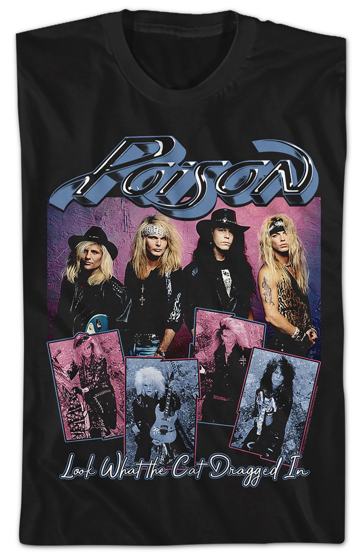 Look What The Cat Dragged In Band Photos Poison T-Shirt