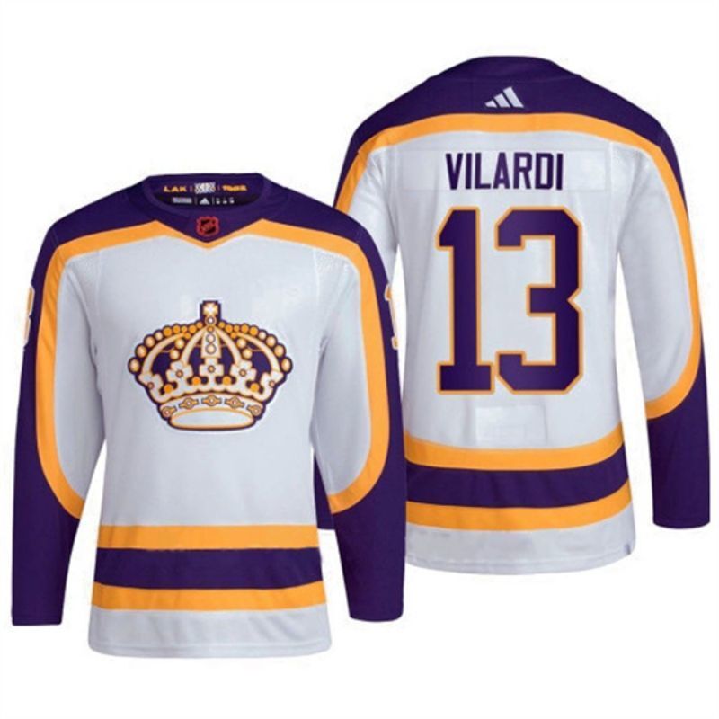 los angeles kings #13 gabriel vilardi white 2022 reverse retro