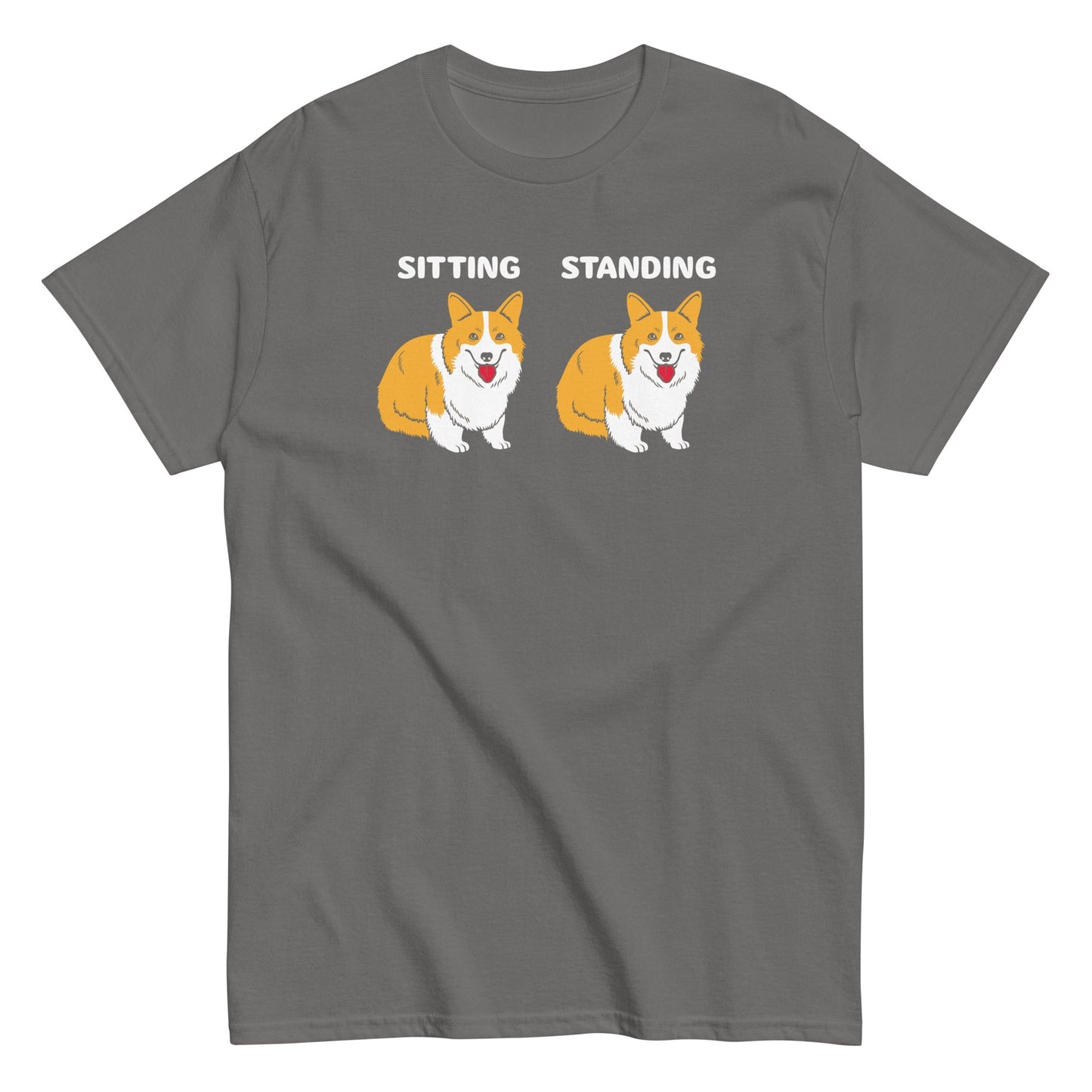 Corgi Sitting And Standing Men's Classic Tee