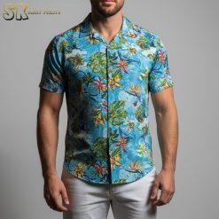 Tactical Hawaiian Shirts - Military Gun Print Short Sleeve Button Up Shirt