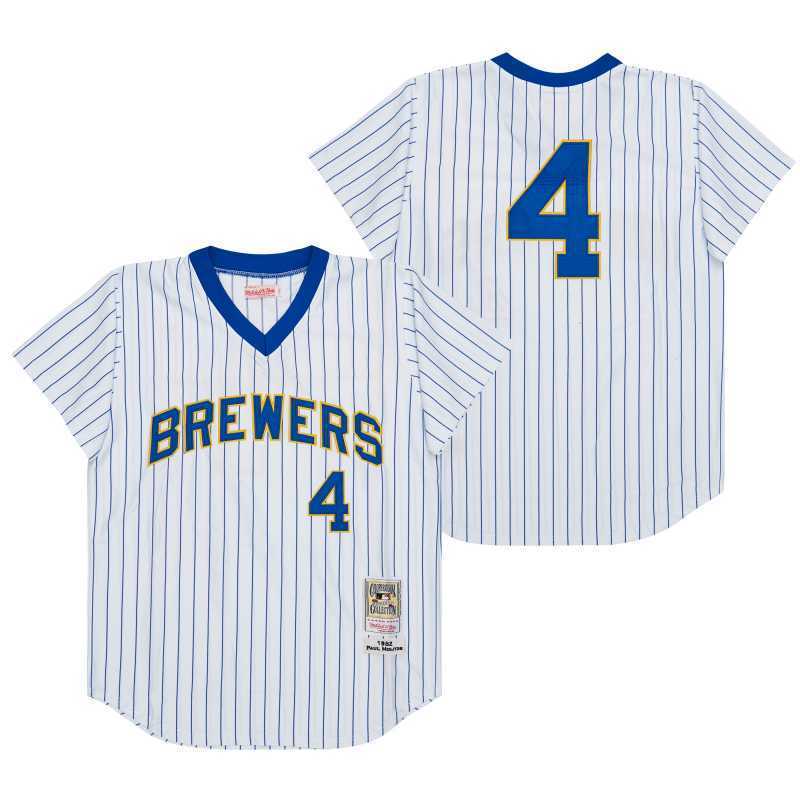milwaukee brewers #4 paul molitor white