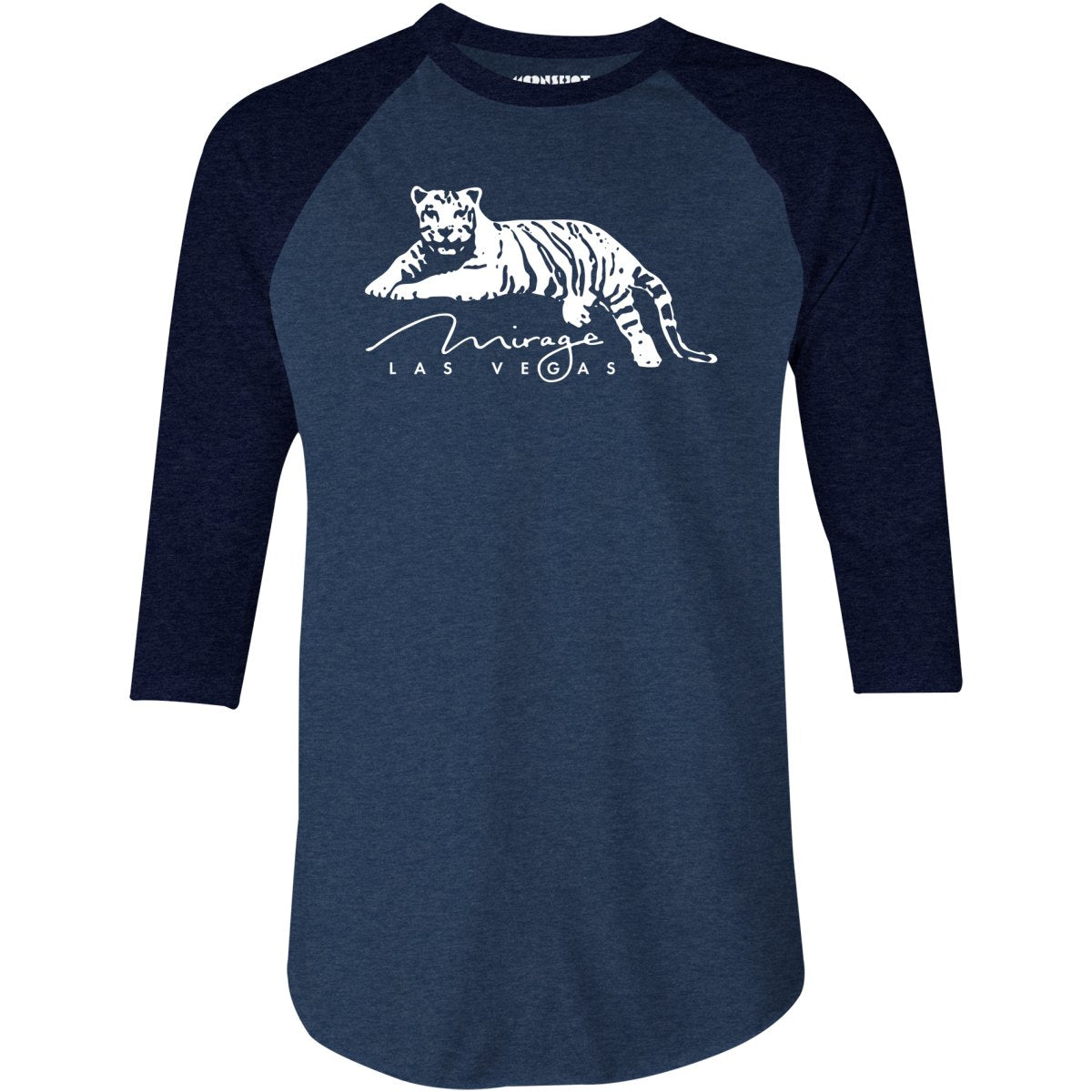 Mirage Tiger - Vintage Las Vegas - 3/4 Sleeve Raglan T-Shirt