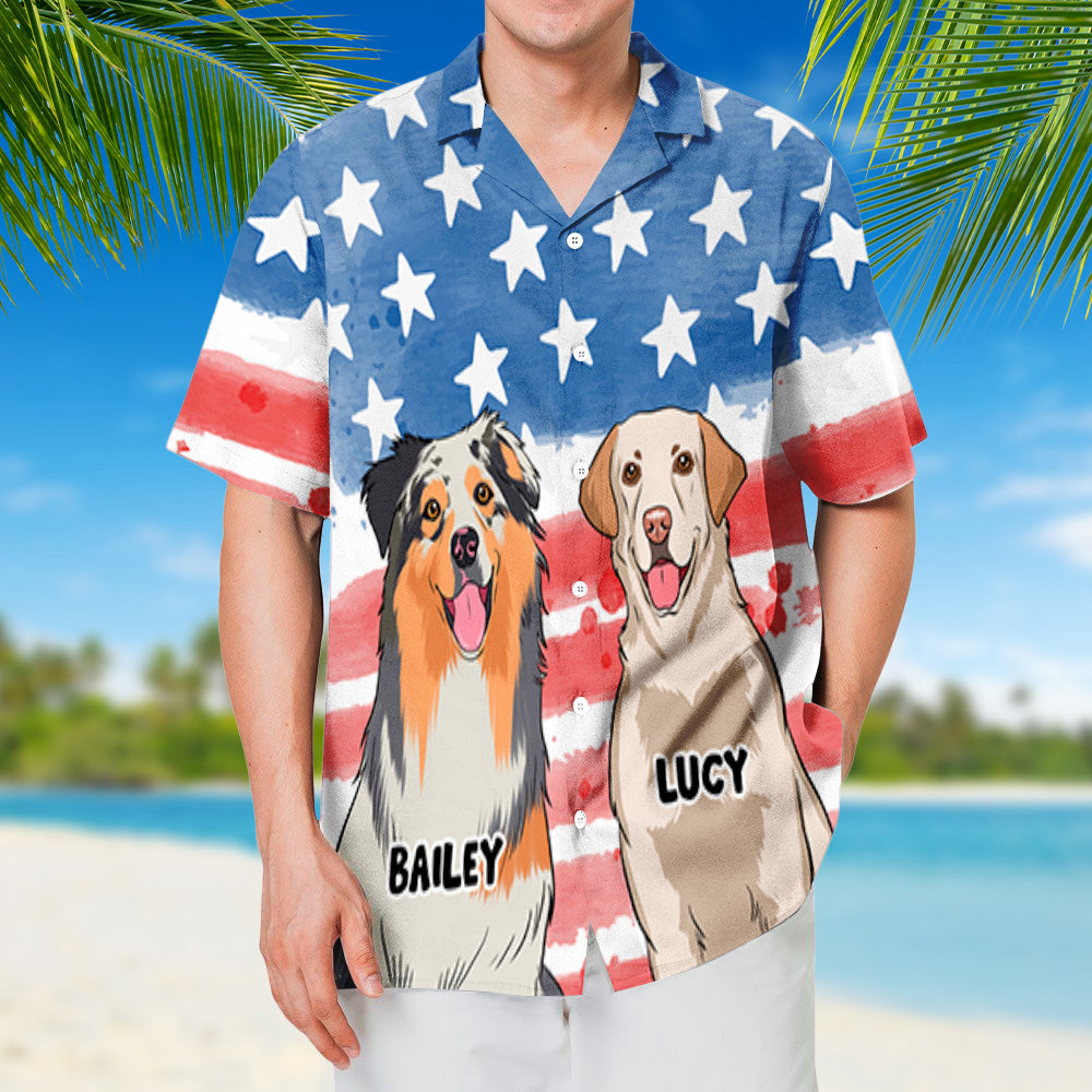 Greatest Dog Dad - Personalized Custom Hawaiian Shirt