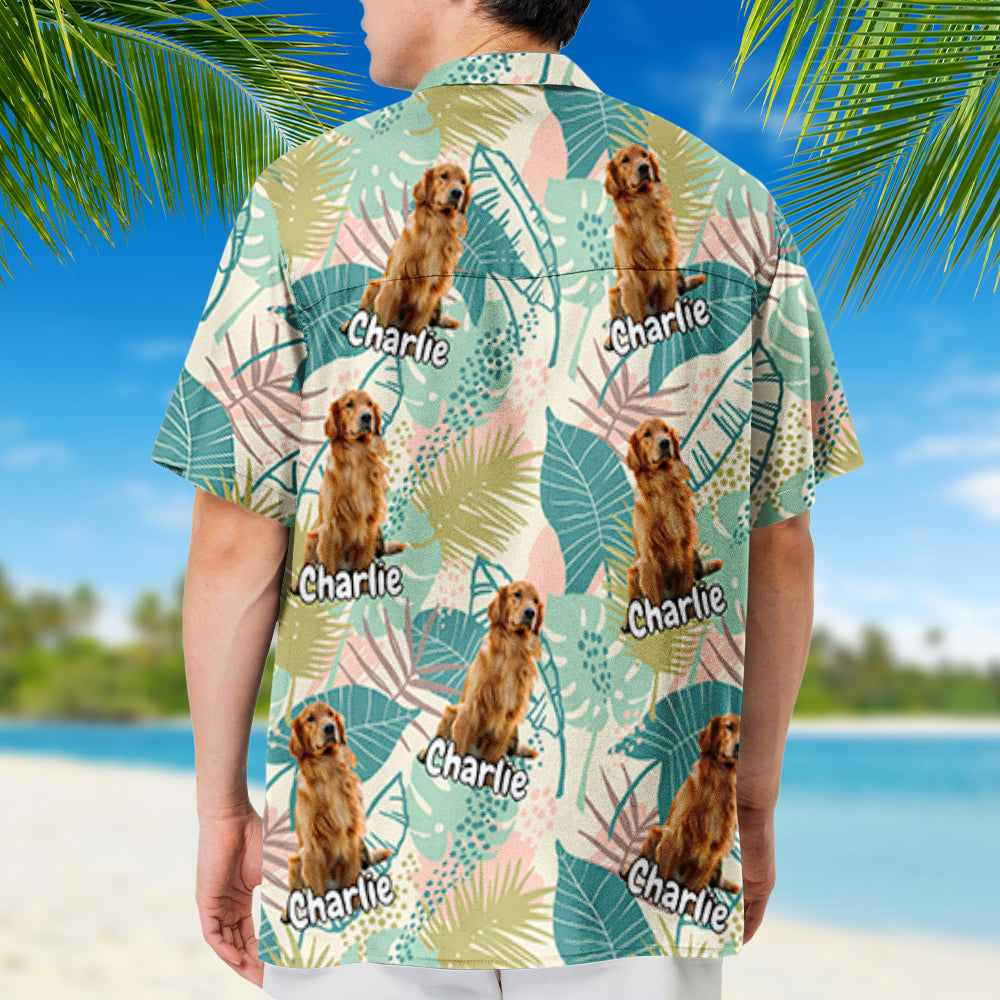 Summer Vacation Dog Photo - Personalized Custom Hawaiian Shirt