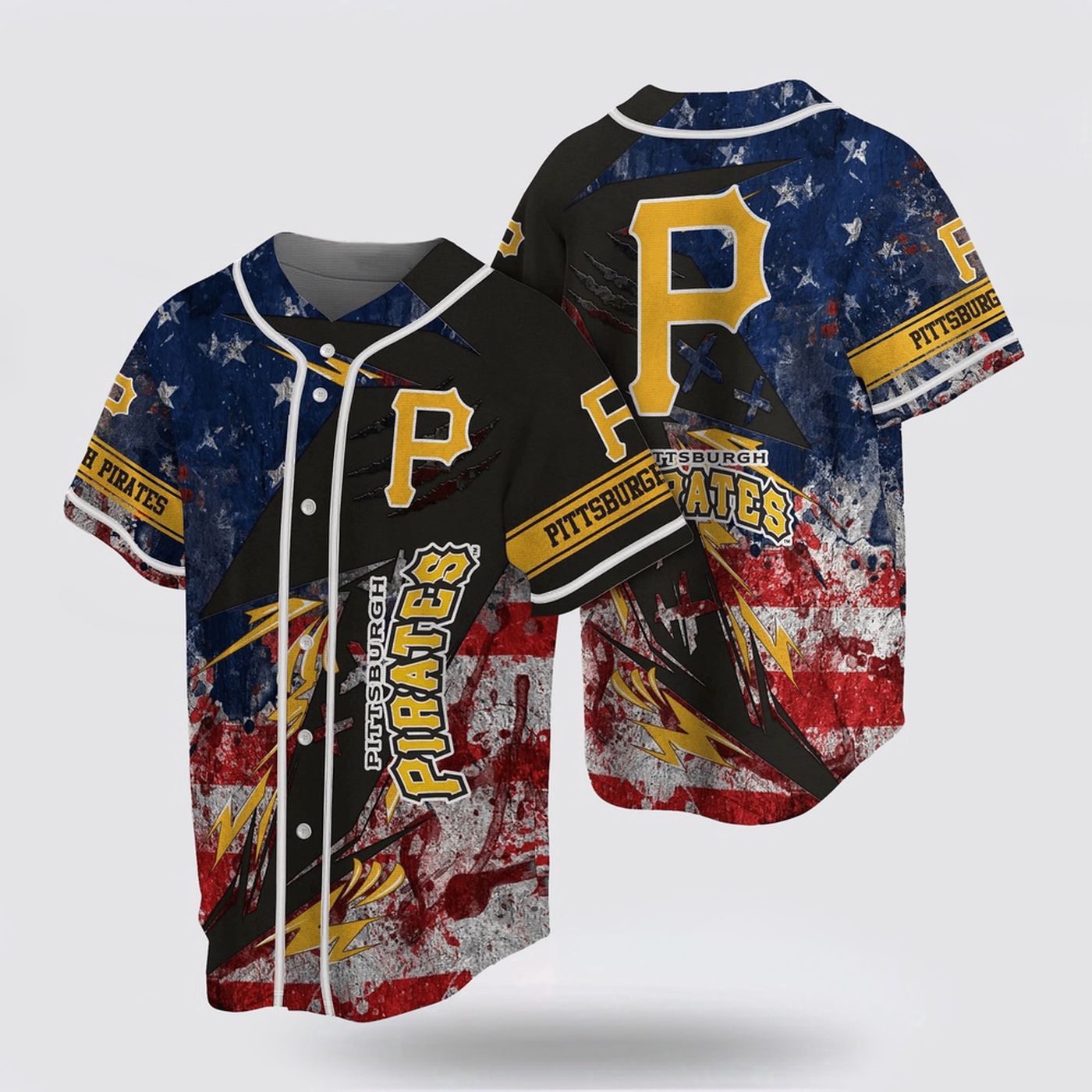 Pittsburgh Pirates US Flag Baseball Jersey: Show Your MLB Fan Spirit! - lylyprint.com