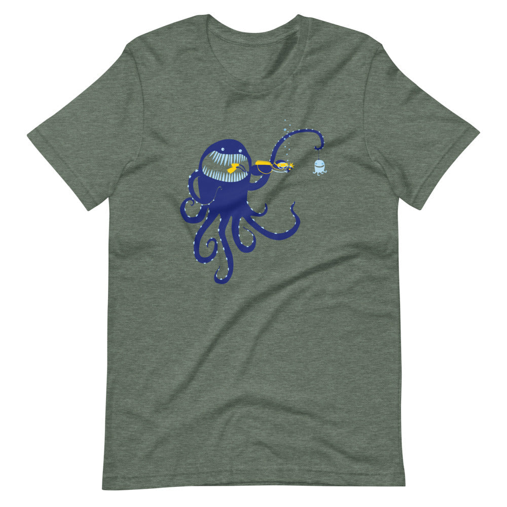 Tourism (Octopus vs. Diver) T-Shirt (Unisex)