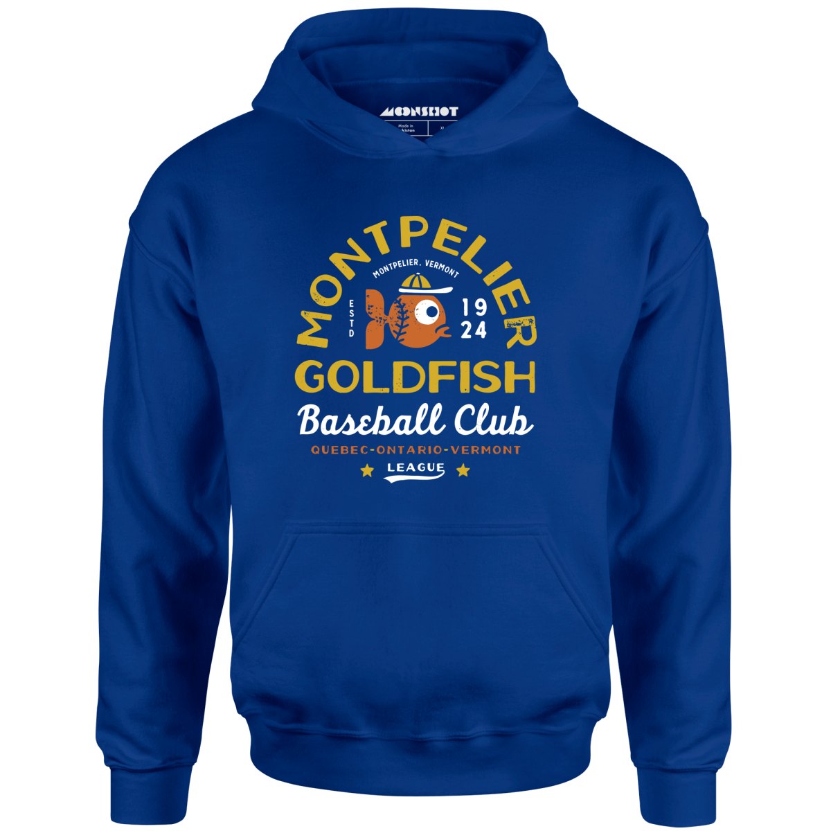 Montpelier Goldfish - Vermont - Vintage Defunct Baseball Teams - Unisex Hoodie